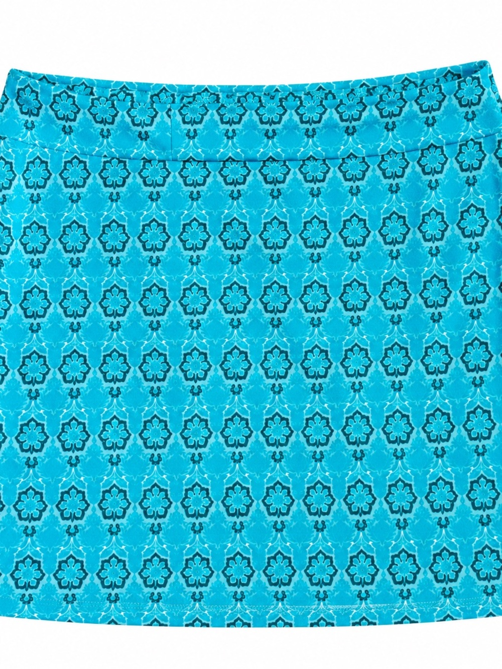 NWT Cabana Life x Talbots Embroidered swim skirt/skort  - Aqua Medallion SPF 50